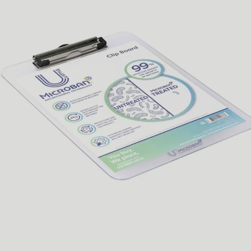 U Style Antimicrobial Acrylic Clipboard